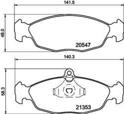 Hella Pagid set placute frana, frana disc HELLA PAGID 8DB 355 007-531 - piesa-auto