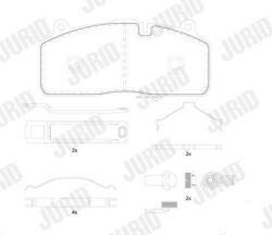 JURID set placute frana, frana disc JURID 2927404420 - piesa-auto