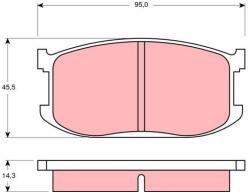 TRW set placute frana, frana disc TRW GDB252 - piesa-auto