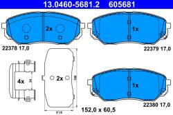 ATE set placute frana, frana disc ATE 13.0460-5681.2 - piesa-auto