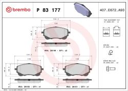 BREMBO set placute frana, frana disc BREMBO P 83 177 - piesa-auto