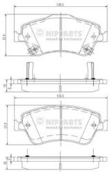 NIPPARTS set placute frana, frana disc NIPPARTS J3602124 - piesa-auto