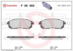 BREMBO set placute frana, frana disc BREMBO P 56 065 - piesa-auto