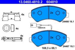 ATE set placute frana, frana disc ATE 13.0460-4810.2 - piesa-auto