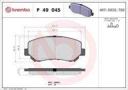BREMBO set placute frana, frana disc BREMBO P 49 045 - piesa-auto