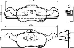 Hella Pagid set placute frana, frana disc HELLA PAGID 8DB 355 008-621