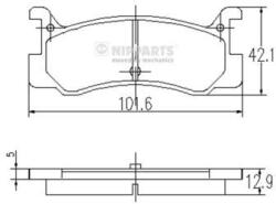 NIPPARTS set placute frana, frana disc NIPPARTS J3613003 - piesa-auto