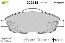VALEO set placute frana, frana disc VALEO 302215 - piesa-auto