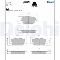 DELPHI set placute frana, frana disc DELPHI LP3736 - piesa-auto