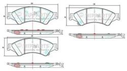 NIPPARTS set placute frana, frana disc NIPPARTS N3603075 - piesa-auto