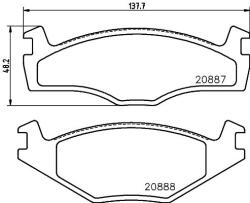 Hella Pagid set placute frana, frana disc HELLA PAGID 8DB 355 017-521 - piesa-auto