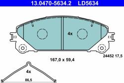 ATE set placute frana, frana disc ATE 13.0470-5634.2 - piesa-auto