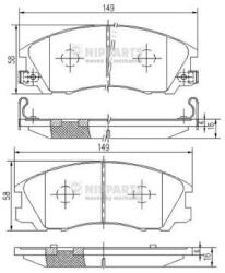 NIPPARTS set placute frana, frana disc NIPPARTS J3600534 - piesa-auto