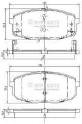 NIPPARTS set placute frana, frana disc NIPPARTS J3600319 - piesa-auto