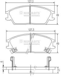 NIPPARTS set placute frana, frana disc NIPPARTS J3600515 - piesa-auto