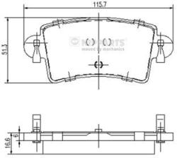 NIPPARTS set placute frana, frana disc NIPPARTS J3611046 - piesa-auto