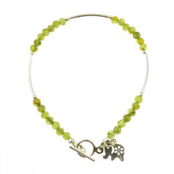  Különleges Peridot karkötő elefánt charm-al