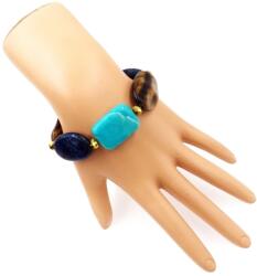  Türkinit, lápisz lazuli, tigrisszem karkötő