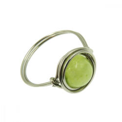  Zöld kalcit drótékszer gyűrű