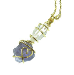  Egyedi Apofillit & tanzanit medál