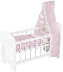Goki 51762 hófehér babaágy ágyneművel és baldachinnal (51762)