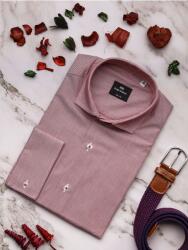 Elite Fashion Ralph redford bordó csíkos ing - s