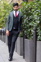 Elite Fashion Fekete slim fit Öltönynadrág - 46 ( s )