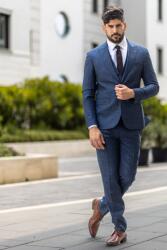 Elite Fashion Farmerkék slim fit Öltönynadrág - 60 ( xxl )