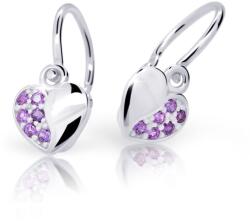 Cutie Jewellery Szív alakú gyermek fülbevaló C2160-10-X-2 lila
