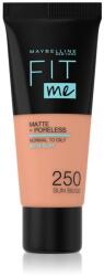 Maybelline New York Fit Me! Matte+Poreless pórusösszehúzó és mattító alapozó normál és olajos bőrre árnyalat 250 Sun Beige 30 ml