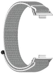 Gigapack Huawei Watch Fit 3 pótszíj (egyedi méret, nylon, tépőzáras, légáteresztő) világosszürke (GP-158986)