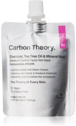 Carbon Theory Charcoal, Tea Tree Oil & Mineral Mud intenzív regeneráló maszk problémás és pattanásos bőrre 50 ml