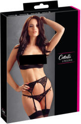 Cottelli Collection - Erotik-trió (fekete) (22101851231) - szexaruhaz