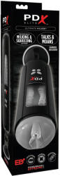 PDX Ultimate Milker - szívó - rezgő maszturbátor (fekete) - szexshop