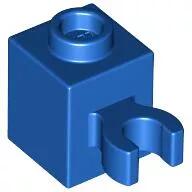LEGO® 60475bc7 - LEGO kék kocka 1 x 1 méretű függőleges klipsszel (O) (60475bc7)