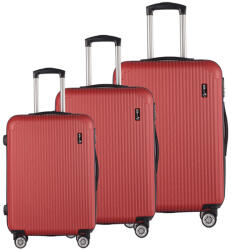 AGA Set troler - S, M, L - Aga Travel MR4652-DarkRed - roșu (K15004) Valiza