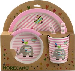 Horecano kids-Детски сервиз за хранене 5 части с кръгла чиния "СЛОНЧЕ" (006-3) (0107112)