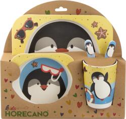 Horecano kids-Детски сервиз за хранене 5 части с квадратна чиния "ПИНГВИН" (005-25) (0107110)