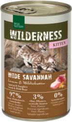 REAL NATURE Wilderness macska konzerv kitten Wide Savannah bárány& amp; vaddisznó 6x400g