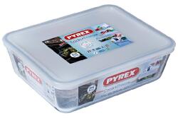 PYREX 203231 Cook & Freeze üvegtál+műanyag tető 25x19 cm