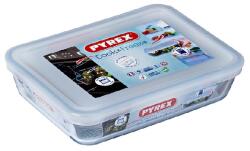 PYREX 203229 Cook & Freeze üvegtál+műanyag tető 19x14 cm - mebana