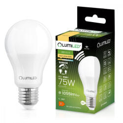 Lumileds E27 A60 LED izzó 10W = 75W 1055lm 3000K Meleg 260° LUMILED mozgásérzékelővel (LUMLEDO0014)