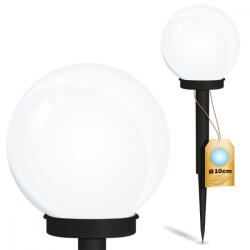 Lumileds LED napelemes kerti lámpa ATRIS szegecses fehér golyós 10cm LUMILED (LUMSOL1010)