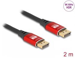 Delock Cablu Displayport 8K60Hz/4K240Hz T-T 2m Negru/Rosu, Delock 80605 (80605)