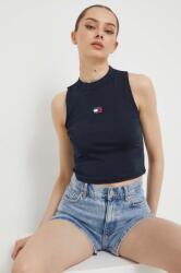Tommy Jeans top női, félgarbó nyakú, sötétkék - sötétkék L