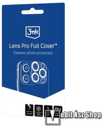 3mk Protection LENS PRO FULL COVER kameravédő edzett üveg 1db - ÁTLÁTSZÓ - 2.5D lekerekített szél, karcálló, 9H, felhelyezést segítő keret - APPLE iPhone 14 / iPhone 14 Plus