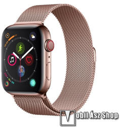 DEVIA ELEGANT okosóra milánói szíj - ROSE GOLD - fém ötvözet, mágneses - APPLE Watch Series 1/2/3 38mm / 4/5/6/SE 40mm / 7/8/9 41mm - 1-5326400 (1-5326400)