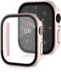 CAPACĂ COMPLETĂ PC Husă din plastic cu sticlă pentru Apple Watch SE / SE 2022 / SE 2023 (44mm) roz