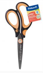 Herlitz Olló HERLITZ Griffix 15cm hegyes balkezes, fekete/sárga