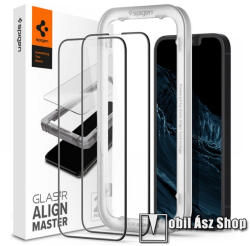 Spigen APPLE iPhone 13, 13 Pro, 14, SPIGEN ALM FC üvegfólia, 2db, 0.2mm, 9H, Fekete (AGL03387)